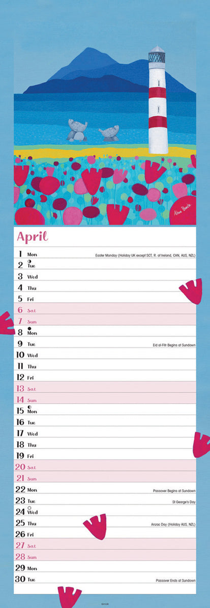 2024 By The Sea Slimline Calendar — Calendar Club 2024 By The Sea Slimline Calendar — Calendar Club