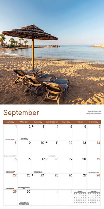 2024 Beaches Wall Calendar