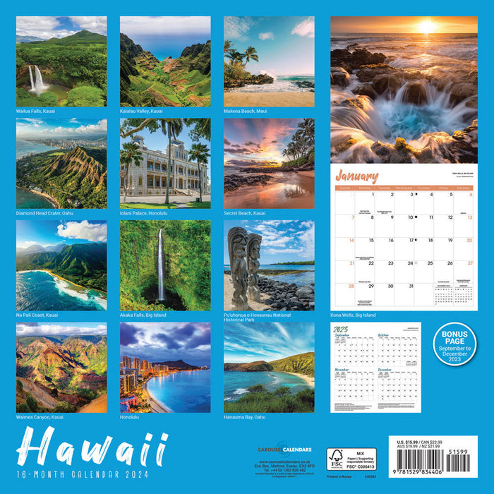2024 Hawaii Wall Calendar — Calendar Club