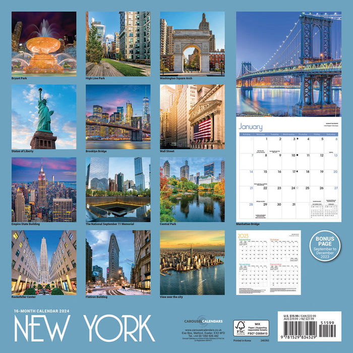 2024 New York Wall Calendar Exclusive) — Calendar Club