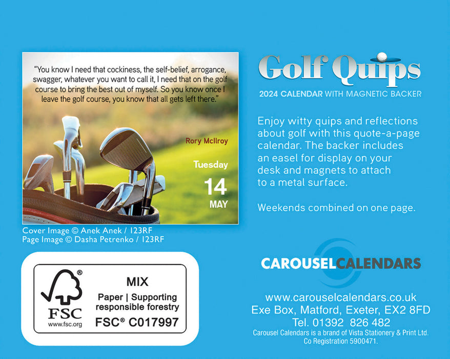 2024 Golf Quips Mini Page-A-Day