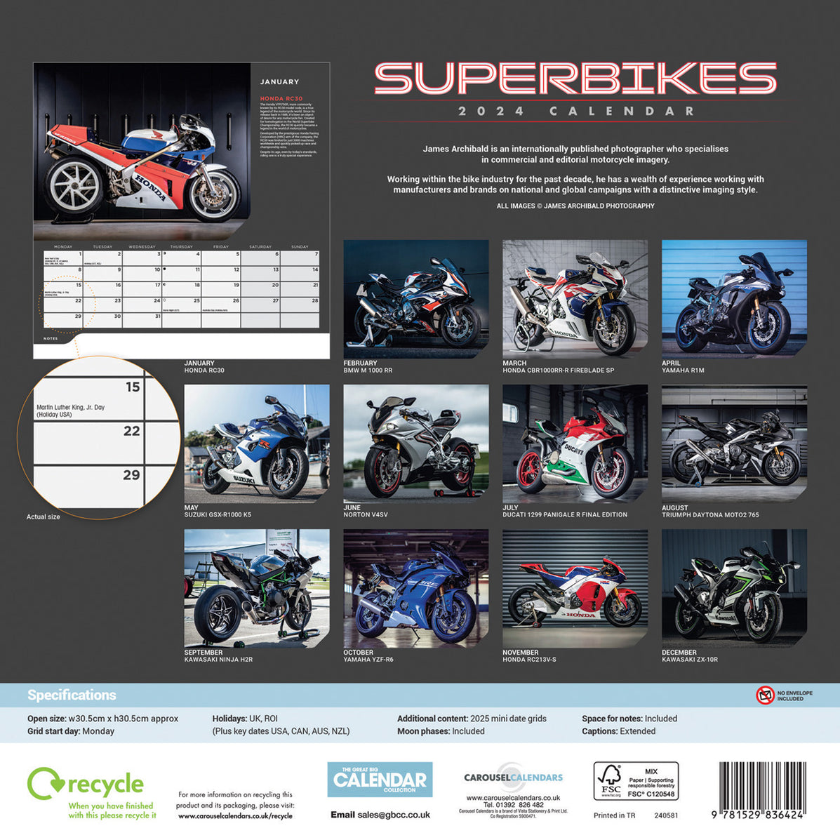 2025 Superbikes Wall Calendar — Calendar Club