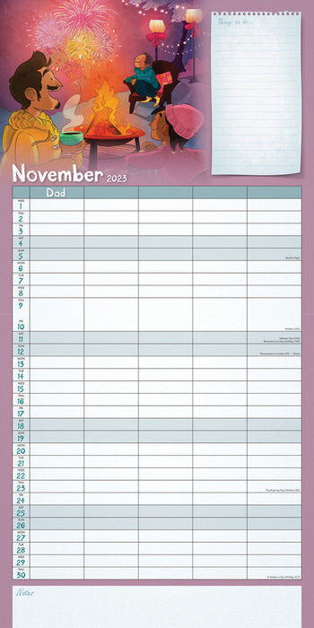 2024 Dads Family Organiser Wall Calendar