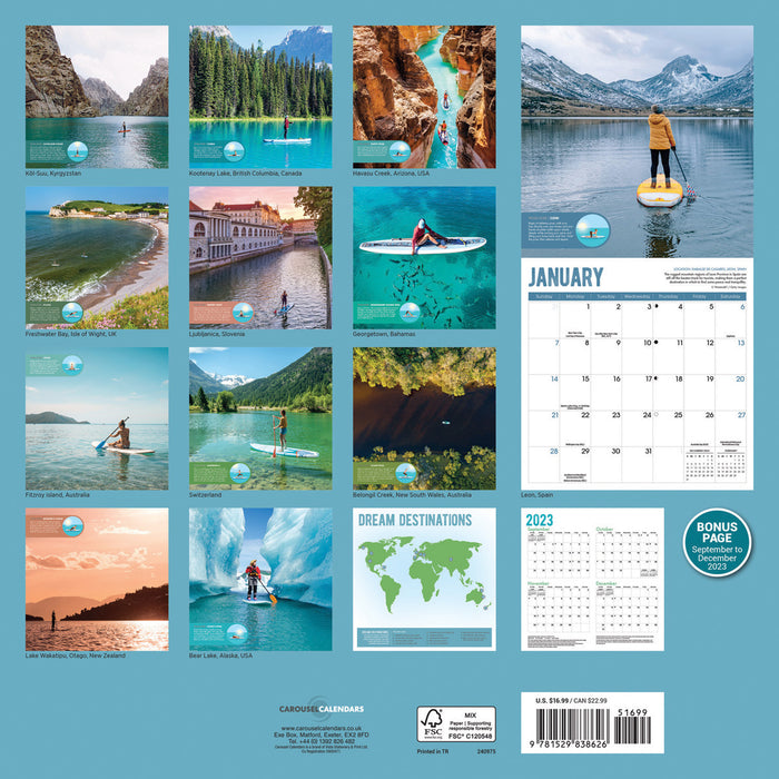 2024 Paddleboarding Wall Calendar