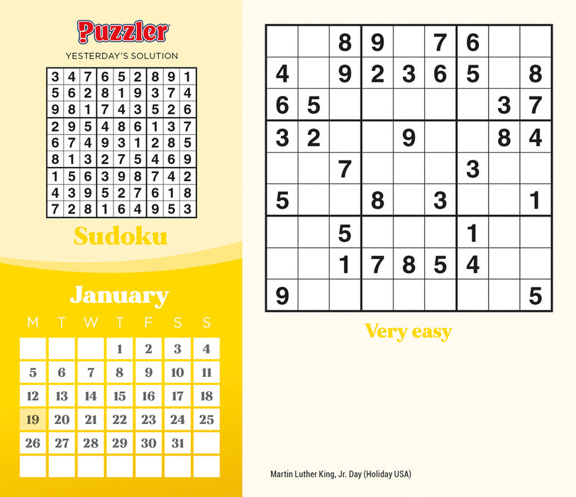 Sudoku Puzzler 2026 Page-A-Day Calendar