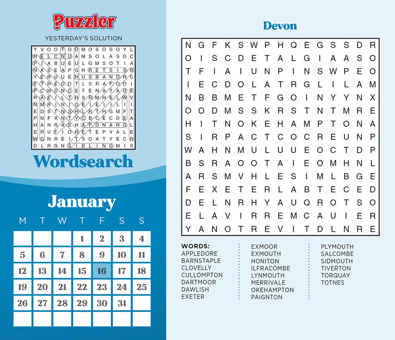 Word Search Puzzler 2026 Page-A-Day Calendar