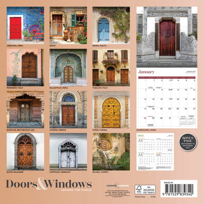 2024 Doors & Windows Wall Calendar