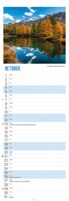 2025 WWF Beautiful World Slimline Wall Calendar