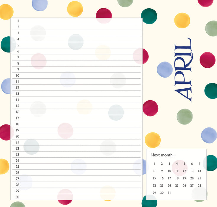 Emma Bridgewater Birthday Candles 2026 Square Wall Calendar