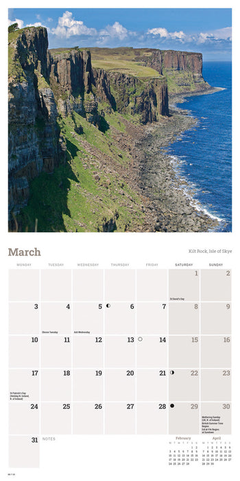 2025 Scotland Mini Wall Calendar