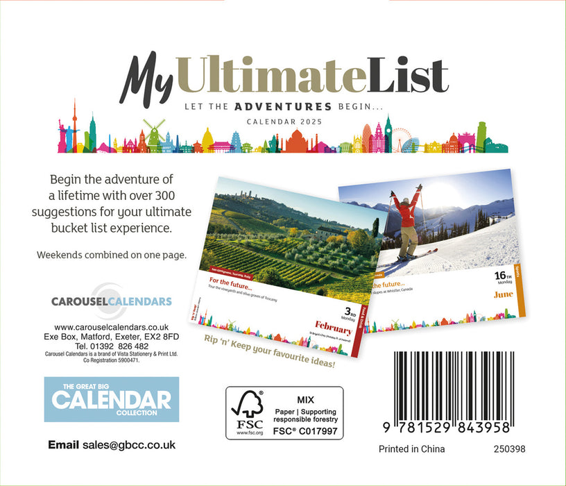 2025 My Ultimate List Page-A-Day Calendar