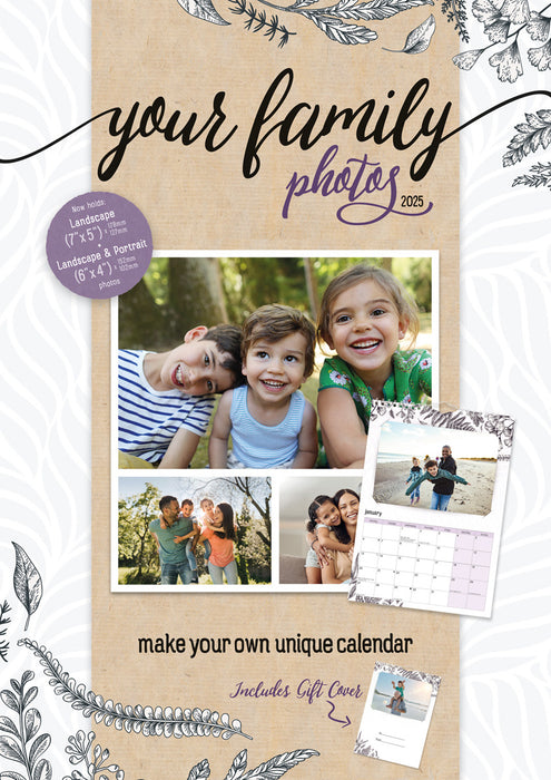 2025 Your Family Photos Wall Calendar