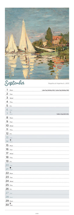 2025 Claude Monet Slimline Wall Calendar