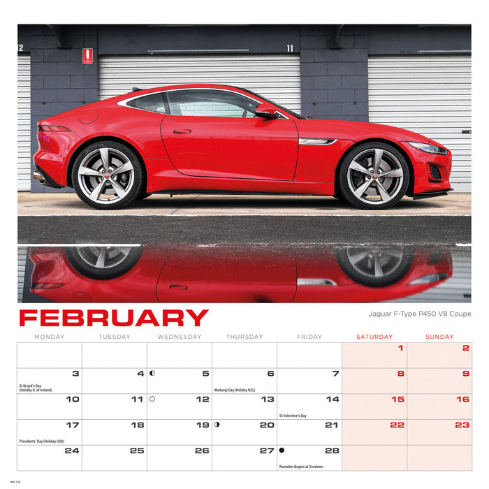 2025 Dream Cars Wall Calendar