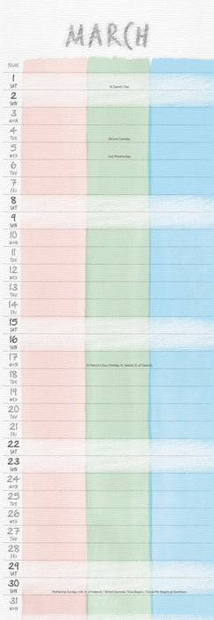 2025 You Me and Us Planner Slimline Wall Calendar