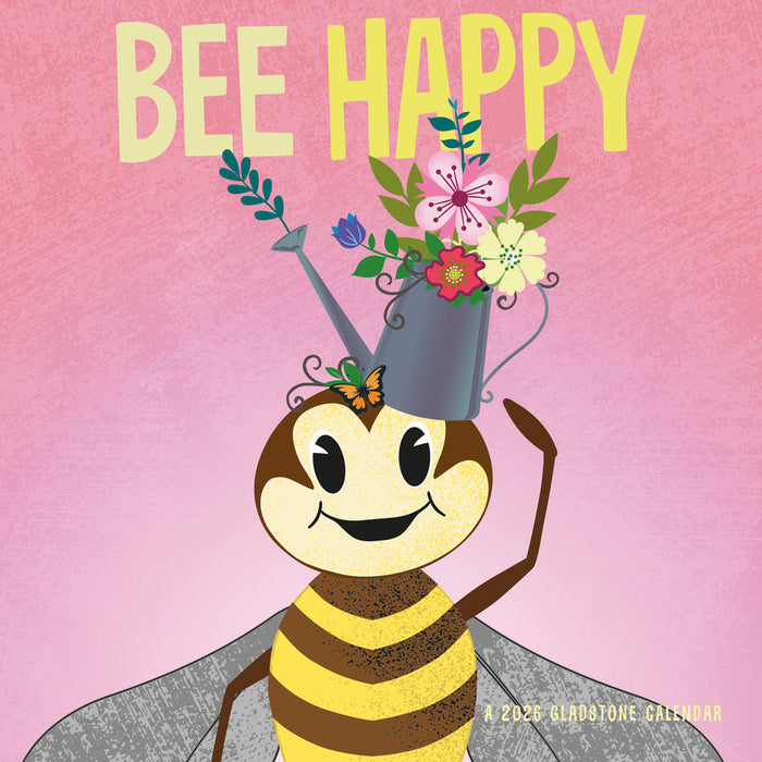 Bee Happy 2026 Mini Wall Calendar