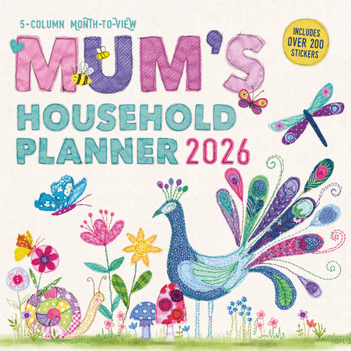 Mums Fabric Household 2026 Square Wall Calendar