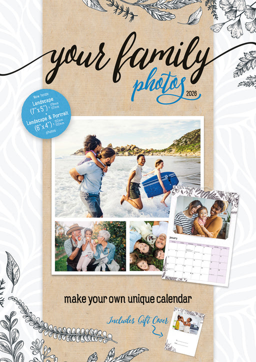 Your Family Photos 2026 A4 Wall Calendar
