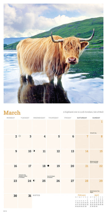 Scotland 2026 Mini Wall Calendar