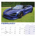 Dream Cars  2026 Square Wall Calendar