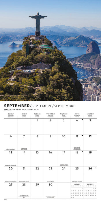 Passports to the World 2026 Square Wall Calendar