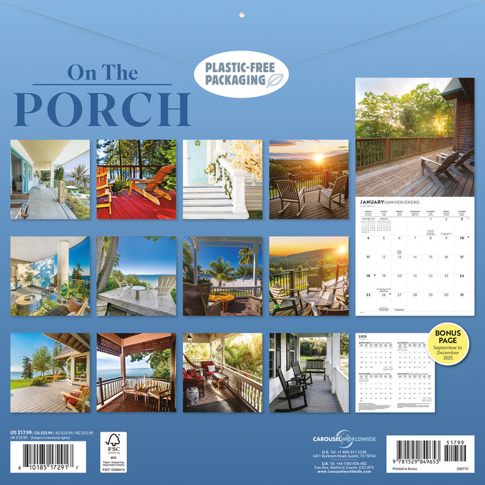 On the Porch 2026 Square Wall Calendar