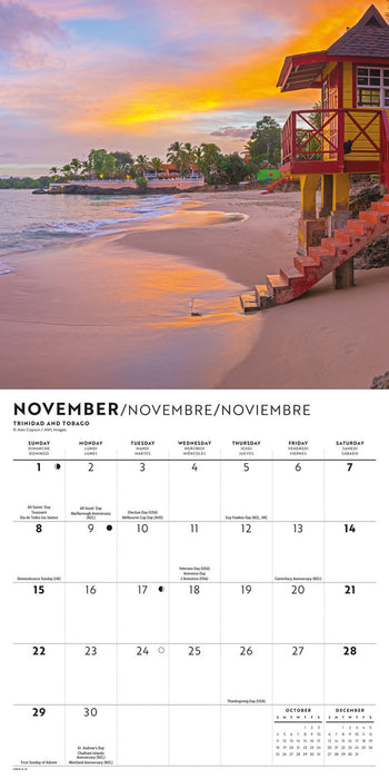 Island Paradise 2026 Mini Wall Calendar
