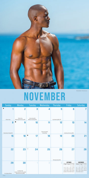 Hunks in Trunks 2026 Square Wall Calendar