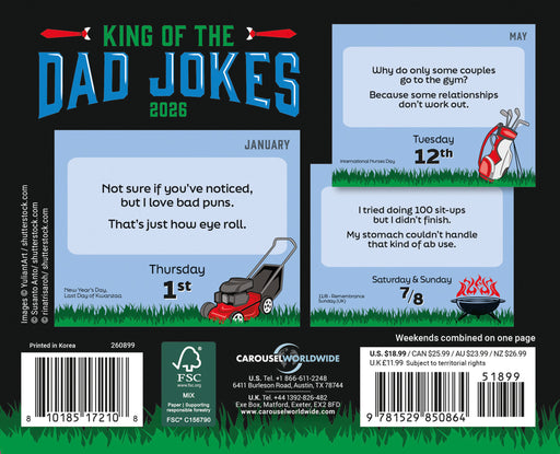 King of the Dad Jokes 2026 Page-A-Day Calendar