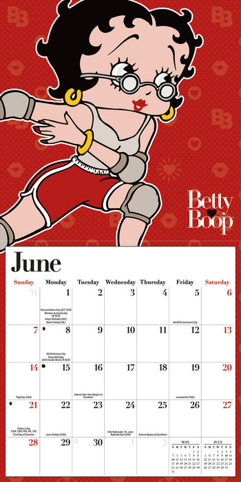 Calendar Club Betty Boop 2026 Mini Wall Calendar