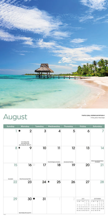 Beaches 2027 Square Wall Calendar