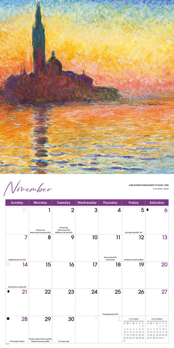 Monet 2027 Square Wall Calendar