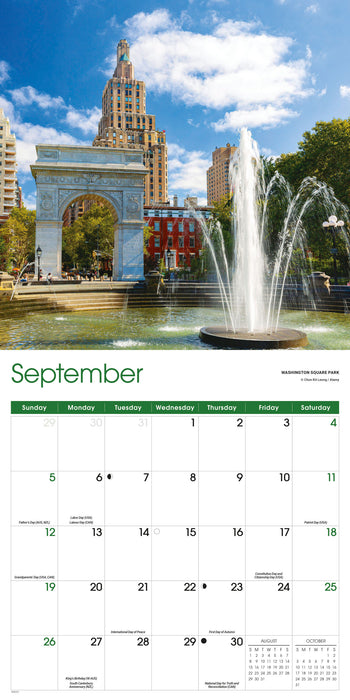 New York 2027 Square Wall Calendar