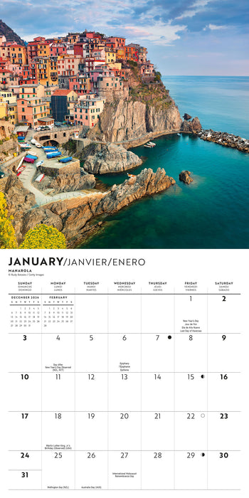 Italy 2027 Mini Wall Calendar