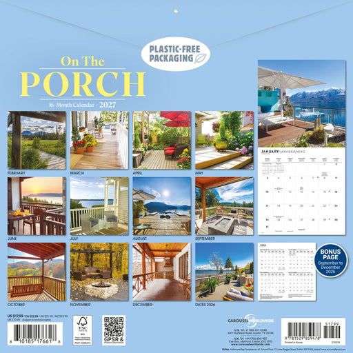 On the Porch 2027 Square Wall Calendar