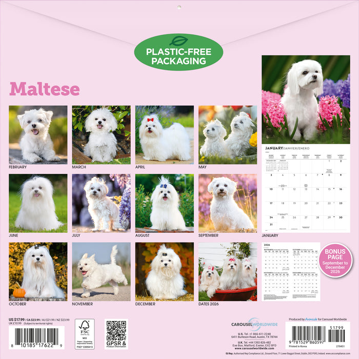 Maltese 2027 Square Wall Calendar