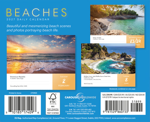 Beaches 2027 Page-A-Day Calendar