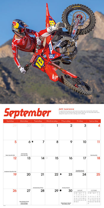 Motocross 2027 Square Wall Calendar