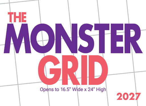 Monster Grid 2027 Large Wall Calendar