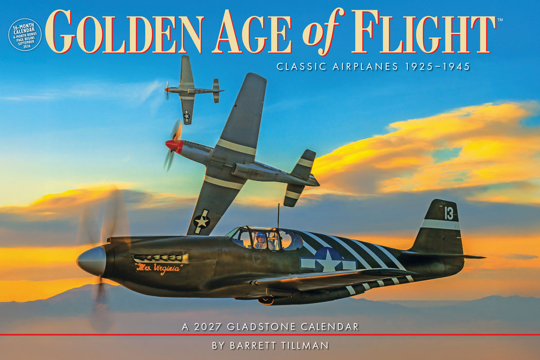 Golden Age of Flight 2027 Large Wall Calendar