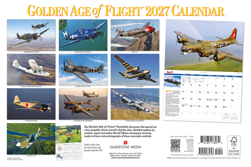 Golden Age of Flight 2027 Large Wall Calendar
