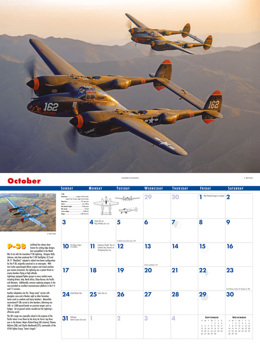 Golden Age of Flight 2027 Large Wall Calendar