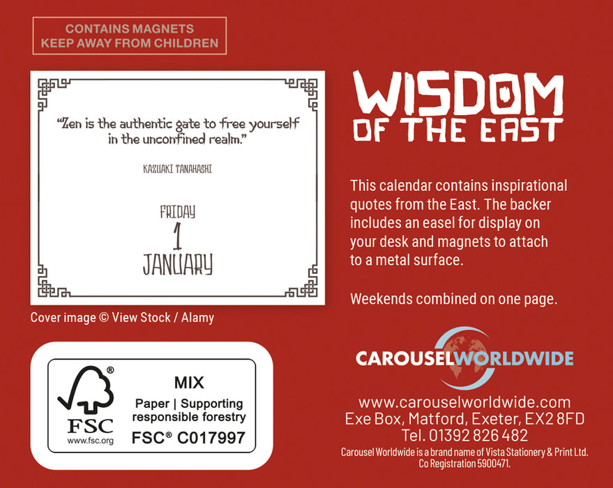 Wisdom of the East 2027 Mini Page-A-Day Calendar