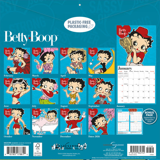 Betty Boop 2027 Square Wall Calendar