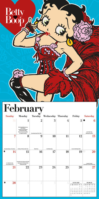 Betty Boop 2027 Square Wall Calendar