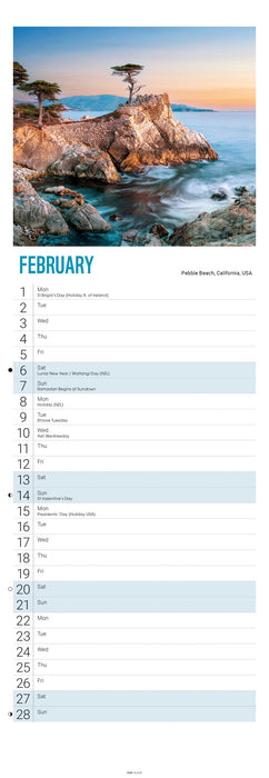 WWF Beautiful World 2027 Slimline Wall Calendar