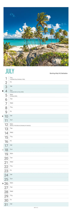 WWF Beautiful World 2027 Slimline Wall Calendar