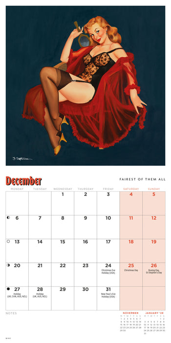 Pin Ups 2027 Mini Wall Calendar