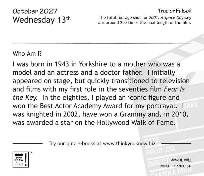 Think You Know Films 2027 Page-A-Day Calendar