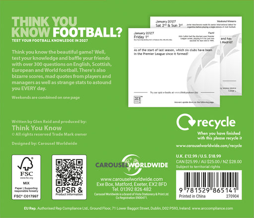 Think You Know Football 2027 Page-A-Day Calendar